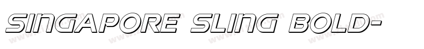 Singapore Sling Bold字体转换